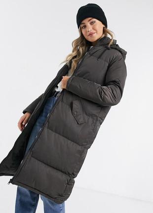 Куртка парка пуховик brave soul cello maxi longline puffer jacket оригинал3 фото