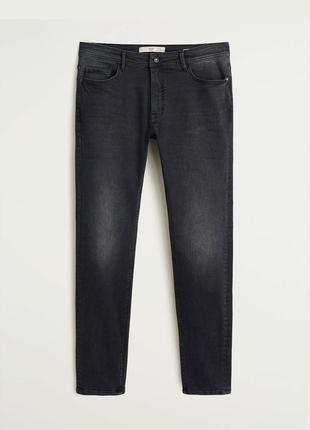 Мужские узкие джинсы серого черного цвета mango / скини jude 38 размер (28 eu)8 фото