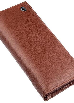 Універсальний гаманець для жінок st leather 18873 коричневий1 фото
