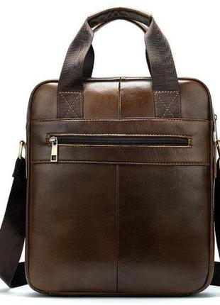 Вертикальная сумка мужская vintage 14787 светло-коричневая2 фото