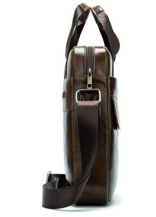 Вертикальная сумка мужская vintage 14787 светло-коричневая4 фото
