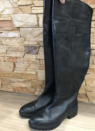 Нові чорні зимові високі чоботи geox p -39 (25.5 см)