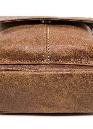 Сумка через плечо мужская vintage 14899 серо-коричневая2 фото