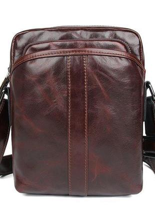 Сумка мужская в гладкой коже vintage 14947 коричневая