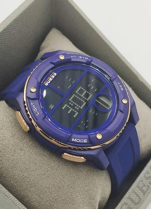 Мужские многофункциональные часы guess zip gw0225g2, цвет синий1 фото