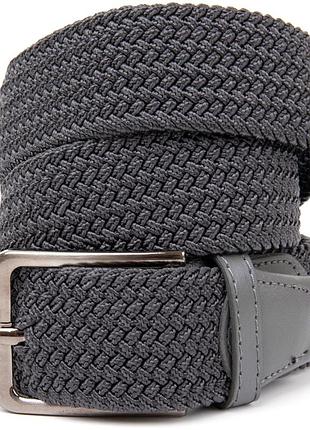 Текстильный ремень мужской классика vintage 20518 серый