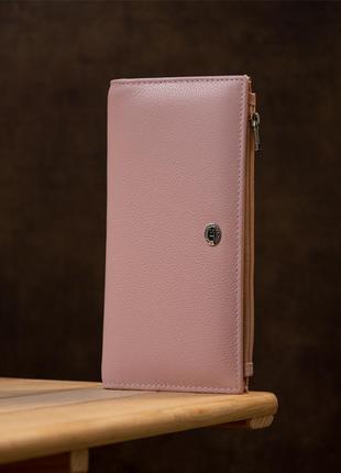 Жіночий гаманець з натуральної шкіри st leather 19383 рожевий