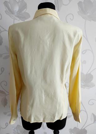 Блуза пастельно желтого цвета из 💯 шелка!3 фото