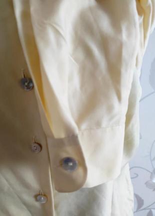 Блуза пастельно желтого цвета из 💯 шелка!7 фото