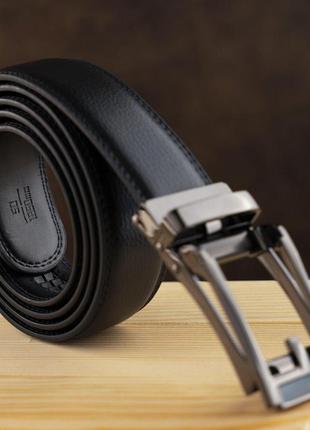 Ремінь чоловічий c тонкої пряжкою у вигляді рамки vintage 20218 чорний