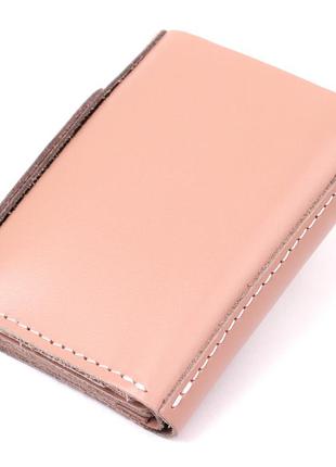 Женское кожаное портмоне grande pelle 11366 розовый2 фото