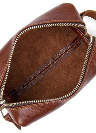 Чоловіча сумочка з натуральної шкіри grande pelle 11414 коричневий3 фото