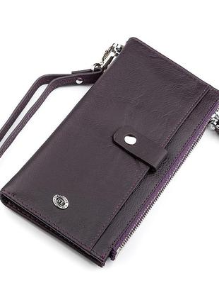 Кошелек женский st leather 18384 (st420) кожаный фиолетовый