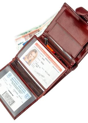 Мужской бумажник boston 18812 коричневый4 фото