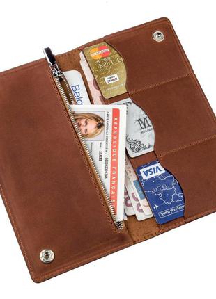 Бумажник мужской вертикальный матовый shvigel 16199 рыжий5 фото