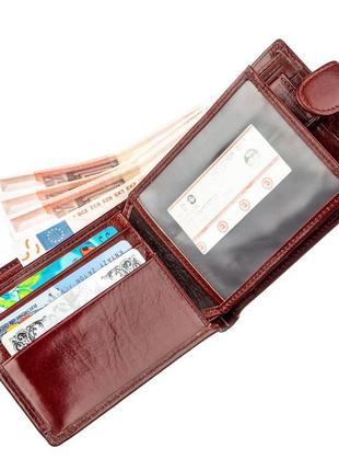 Компактний чоловічий гаманець boston 18810 коричневий4 фото