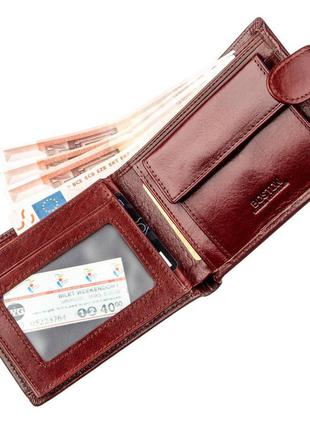 Компактний чоловічий гаманець boston 18810 коричневий3 фото