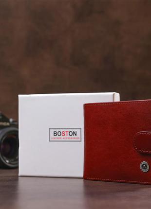 Компактний чоловічий гаманець boston 18810 коричневий8 фото