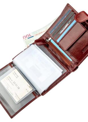 Вместительный мужской бумажник boston 18814 коричневый5 фото