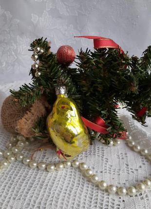 🐥 цыпленок ☃️🎄 елочная игрушка ссср советская новогодняя подвеска стекло винтаж в эмалях