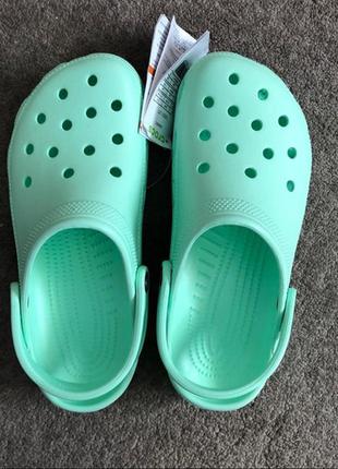 Крокс класік клог мьятні crocs classic clog mint/green3 фото