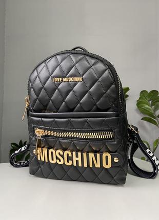 Рюкзак в стилі moshino чорний