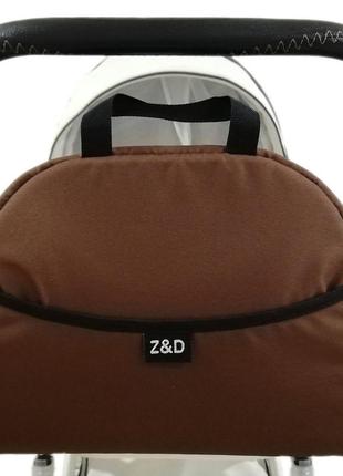 Сумка органайзер z&d удобная универсальная коричневый цвет с крючками на коляску (zdrowe dziecko, польша) к5 фото