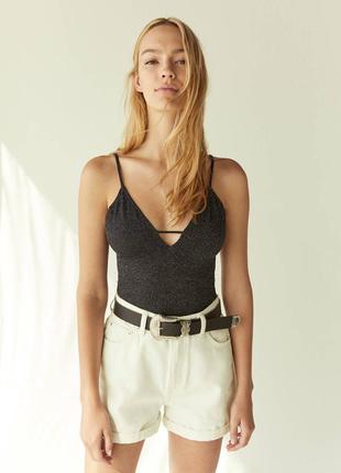 Шикарный боди с люрексом xs-s bershka2 фото