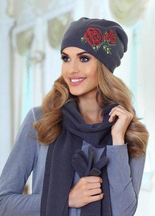 Женский комплект "магда" (шапка+шарф)