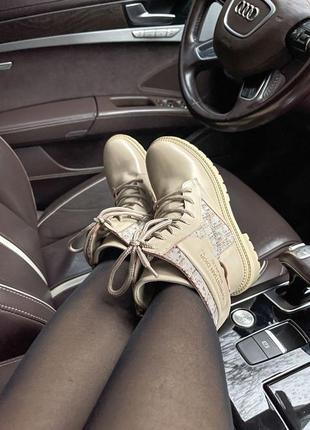 Зимние ботинки в стиле dior boots cream9 фото
