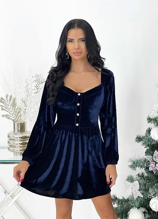 Сукня матеріал: стрейч оксамит кольори: кавовий, чорний, бордовий, смарагдовий, синій, сірий