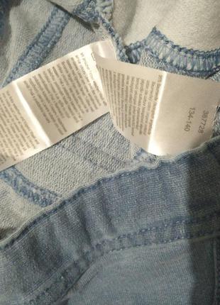 Стильні джинсові треггінси з вишивкою від tchibo німеччина , розміри 134/1409 фото