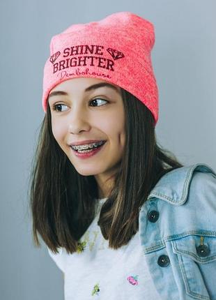Весенняя шапка "шади" - коралловый