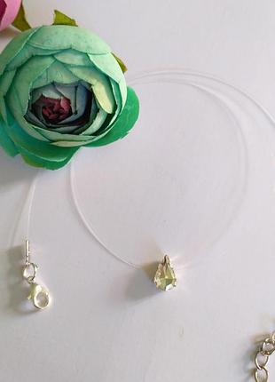 Підвіска-невидимка, кулька на нитці, камінчик на волосіні, микродермал, микродэрмал