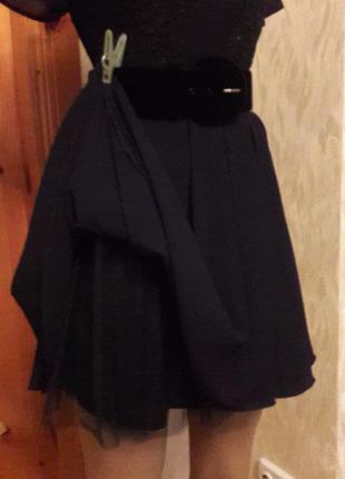 "lashes". нарядное черное платье . англия.5 фото