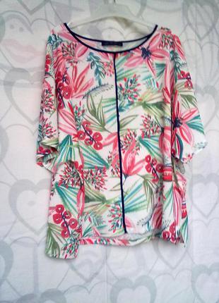 Цветочная блуза, р. батал, от marks & spencer
