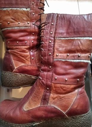 Сапоги зимние из натуральной кожи  37-38р
