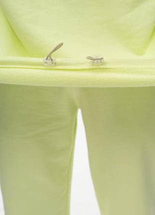 Спортивный костюм с широкими штанами цвета светлый лайм colo7 фото