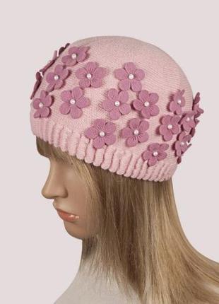 Женская шапка wh-302 - светло-розовый