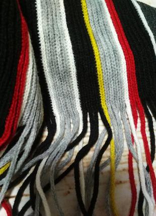 Шарф мужской полоска теплый шарф2 фото