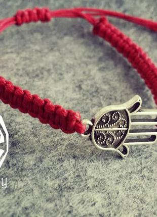 Браслет червона нитка, рука фатіми , ладошка хамса