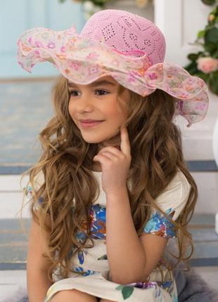 Детская летняя шляпка "софи" - 1828 розовый