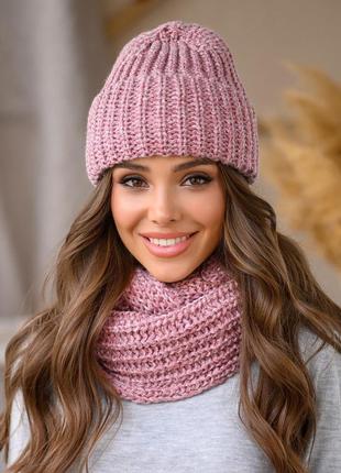 Вязаный набор с люрексовой нитью "эдем" - 459-032 розовый