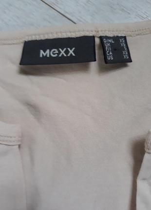 Mexx футболка нюдовая бежевая короткий рукав / натуральная ткань5 фото