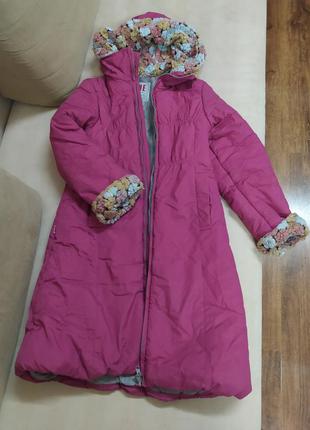 Тепле пальто на 140см-158см; 8-12роков