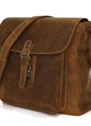 Сумка мужская vintage 14082 из винтажной кожи коричневая