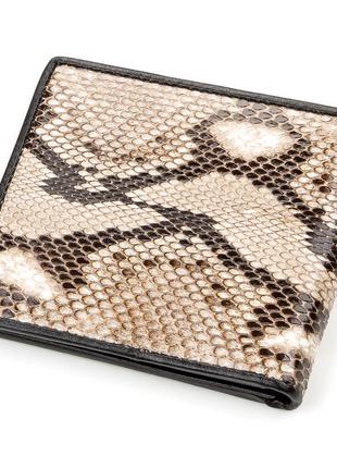 Портмоне snake leather 18205 з натуральної шкіри пітона коричневе2 фото
