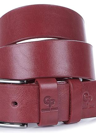 Ремень женский grande pelle 00915 кожаный красный