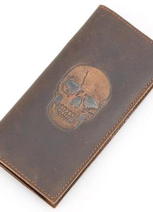 Вертикальний чоловічий гаманець з натуральної шкіри vintage 14386