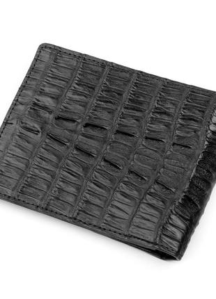 Гаманець crocodile leather 18231 з натуральної шкіри крокодила (каймана) чорний2 фото